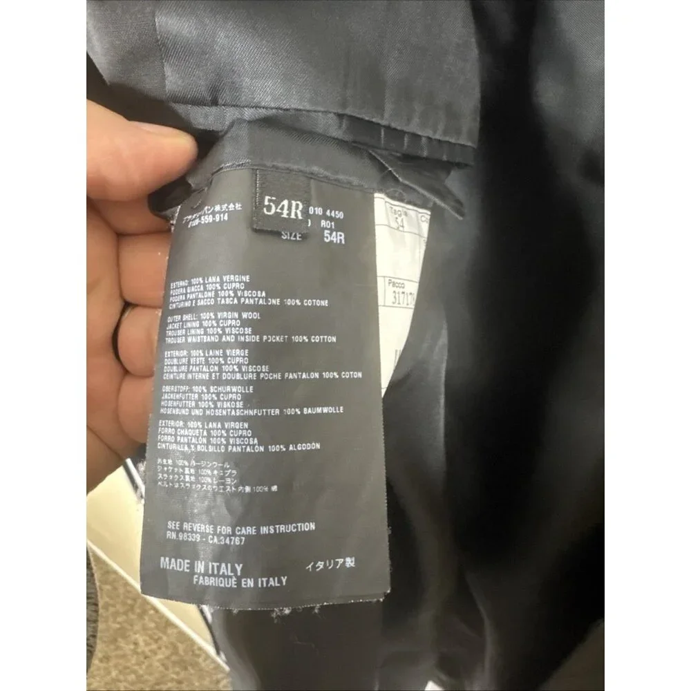 Prada Milano Black Wool Blazer Sport Coat‎ Italy 54R Fits US 42R Damage On Rear